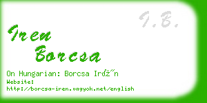 iren borcsa business card